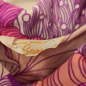Vintage Sears Shirt Dress, size L, vibrant design